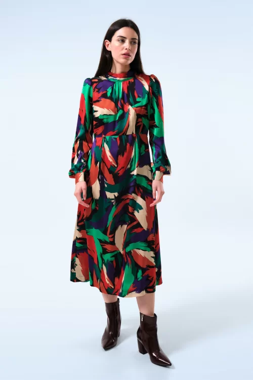 Louche Avion Hoffman midi jurk in multi