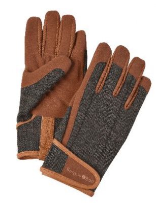 Tweed gardening gloves in size L/XL