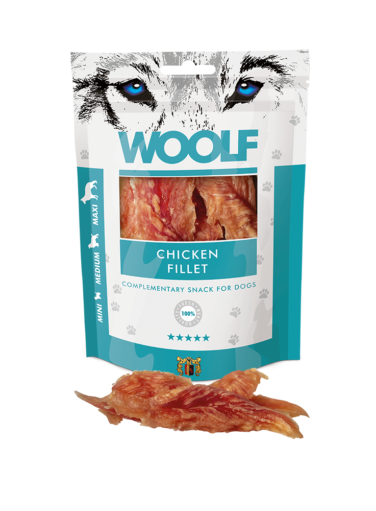 Woolf Chicken Fillet 100g<br>OBS. nedsatt pga dato 26.07.25