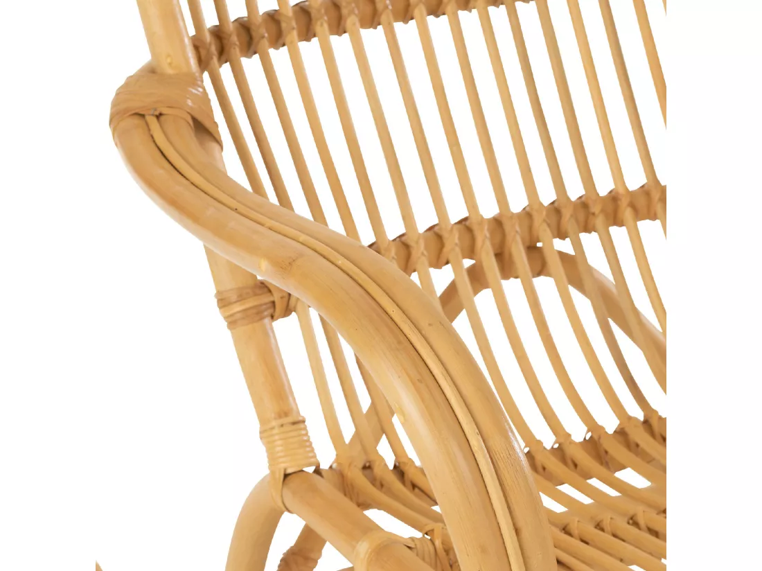 Fauteuil à Bascule en Rotin 