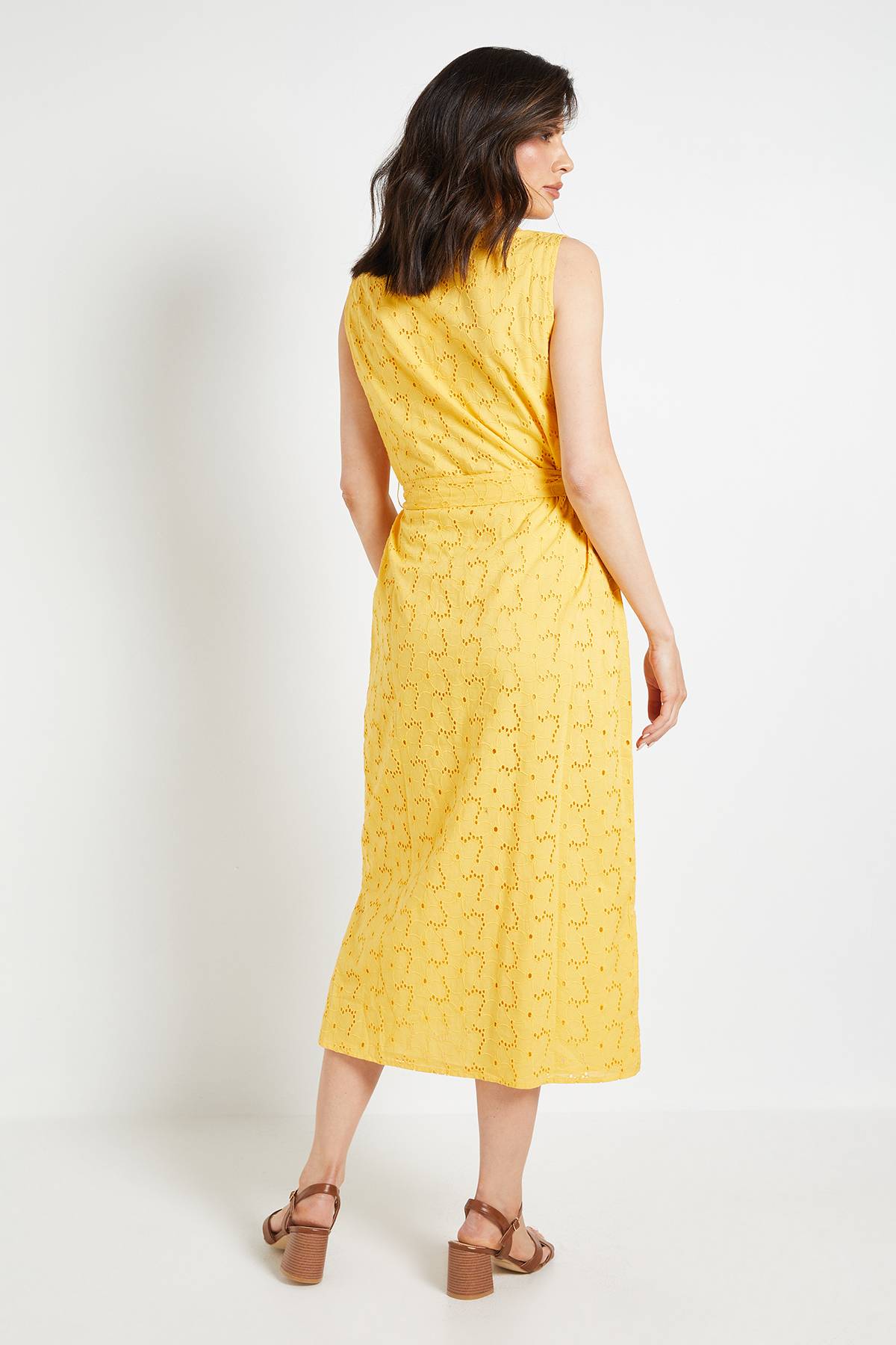 Wallis Robe Chemise Maxi En Broderie Anglaise