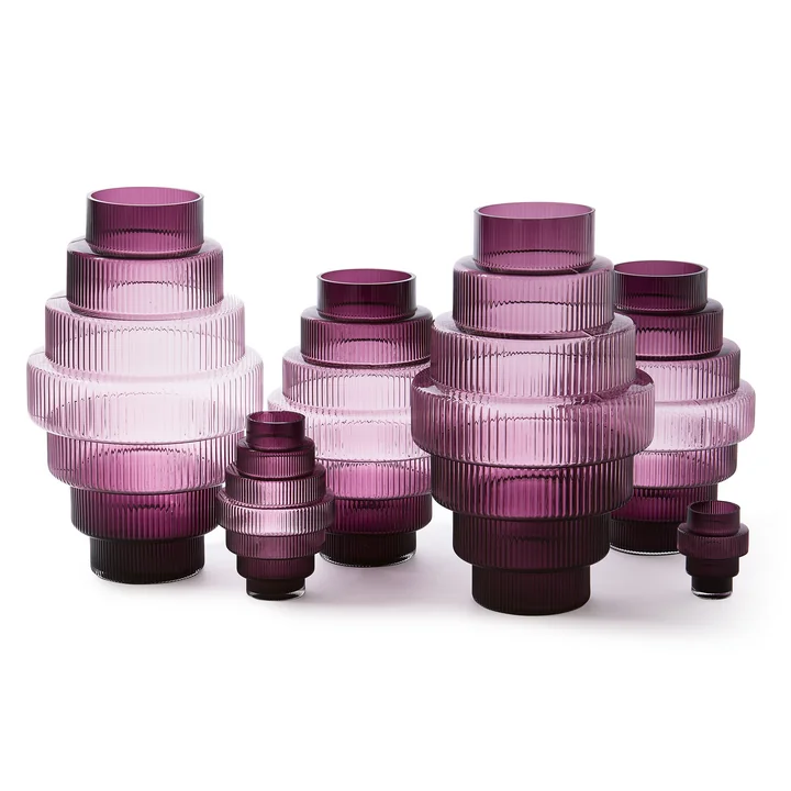Pols Potten - Steps Vase S, dunkles lila