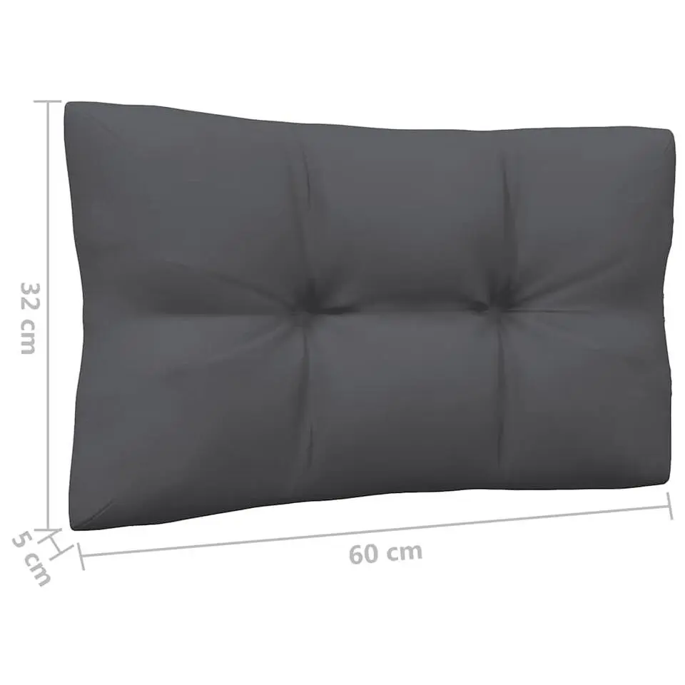 vidaXL - Loungeset - Grijs - Grenenhout - 3 stuks - Met kussens