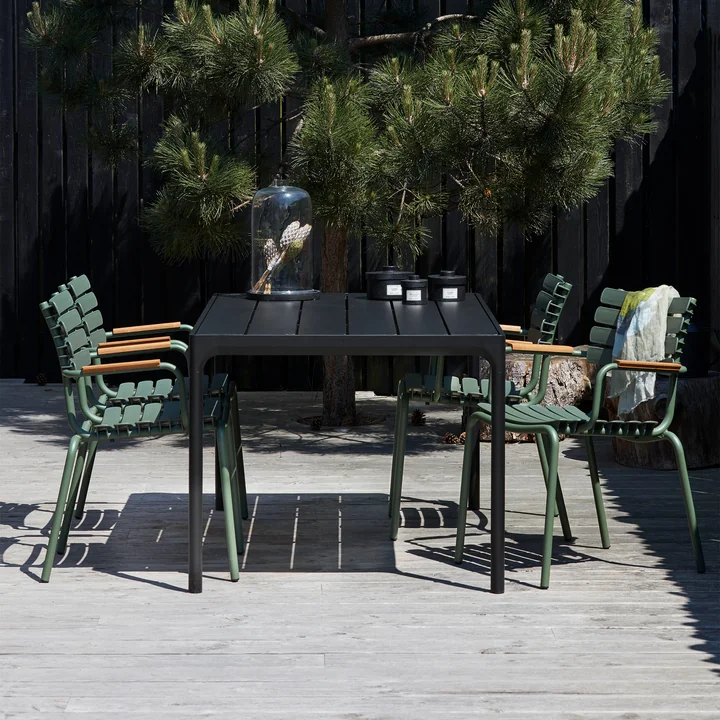 HOUE - FOUR Outdoor Tisch, 90 x 90 cm, muted white