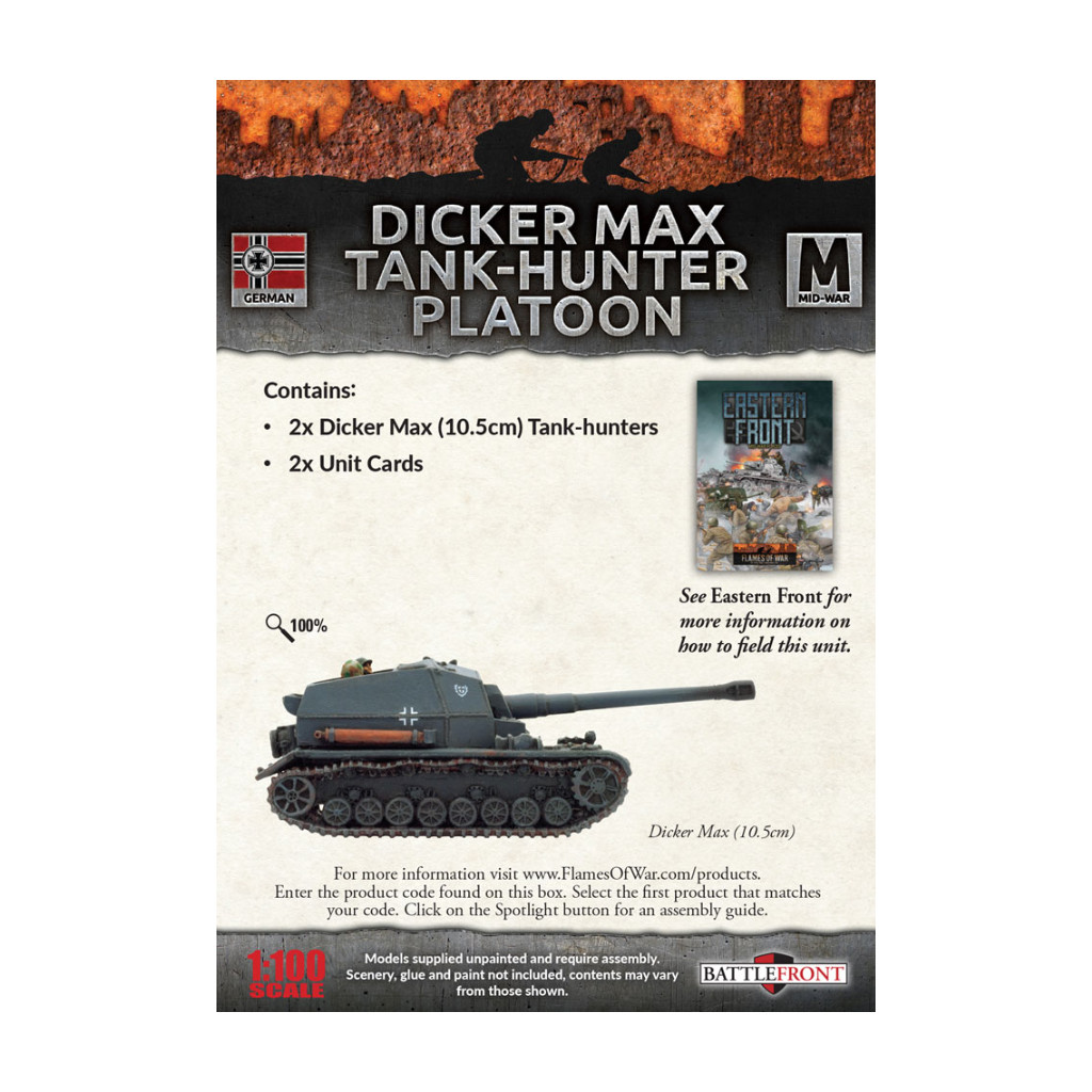 Flames of War - Dicker Max Tank-Huner Platoon