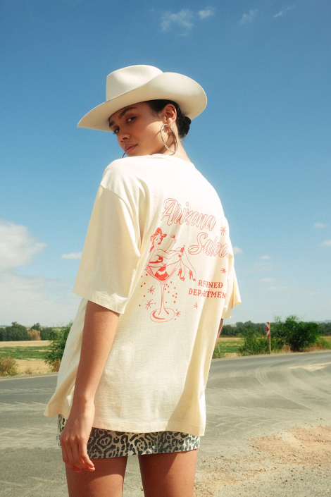 Refined Department beige dames t-shirt