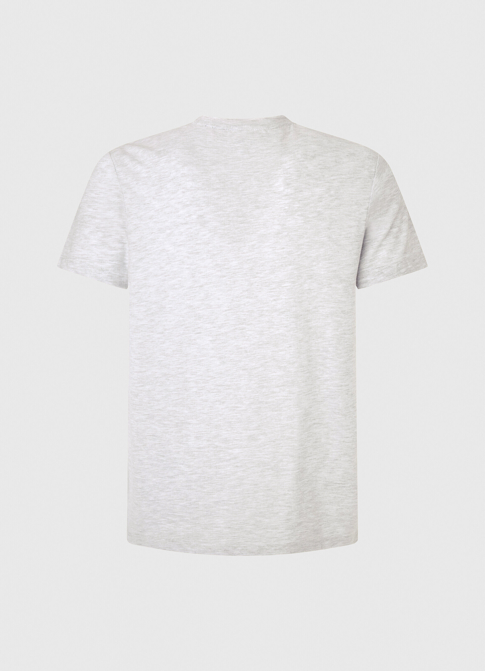 Camiseta mesclada com logotipo estampado - branca