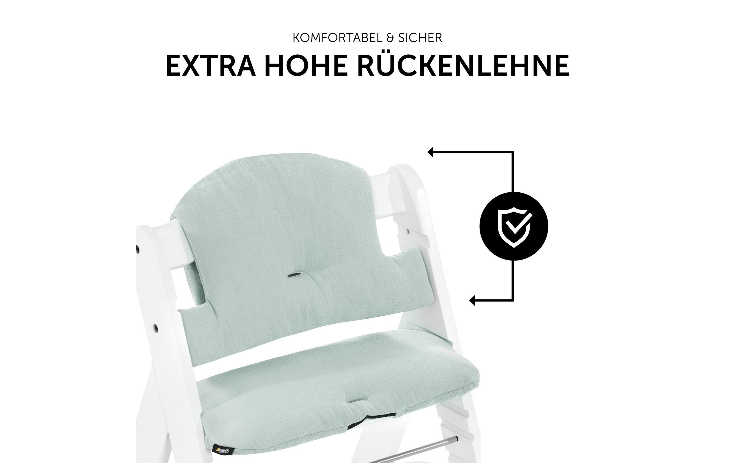 Sitzkissen Select Muslin Mint zu Alpha+Hochwertige Hochstuhlauflage