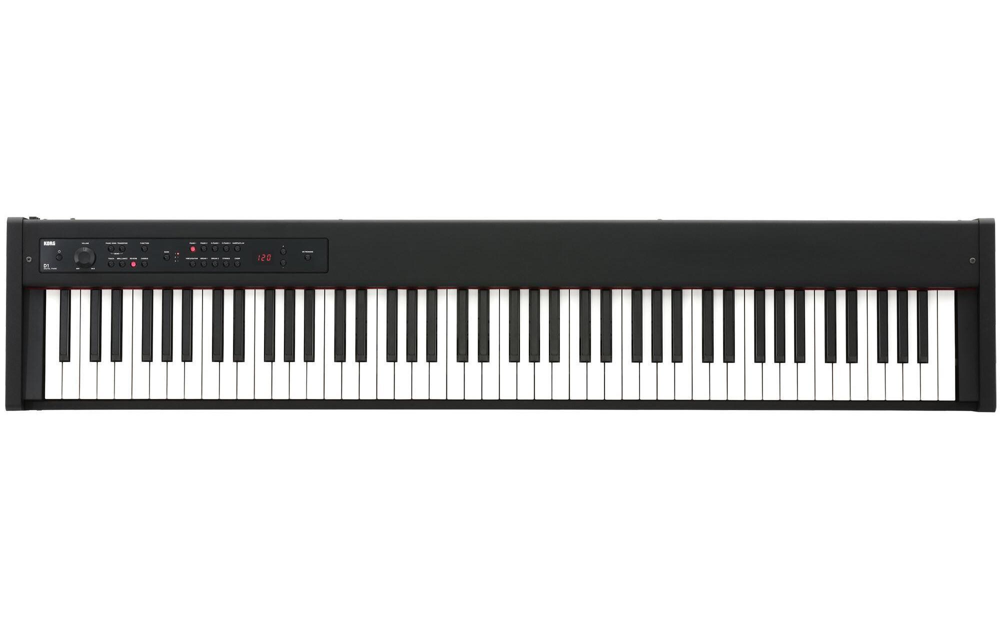 E-Piano D1 Schwarz<br>Kompaktes Stage Piano