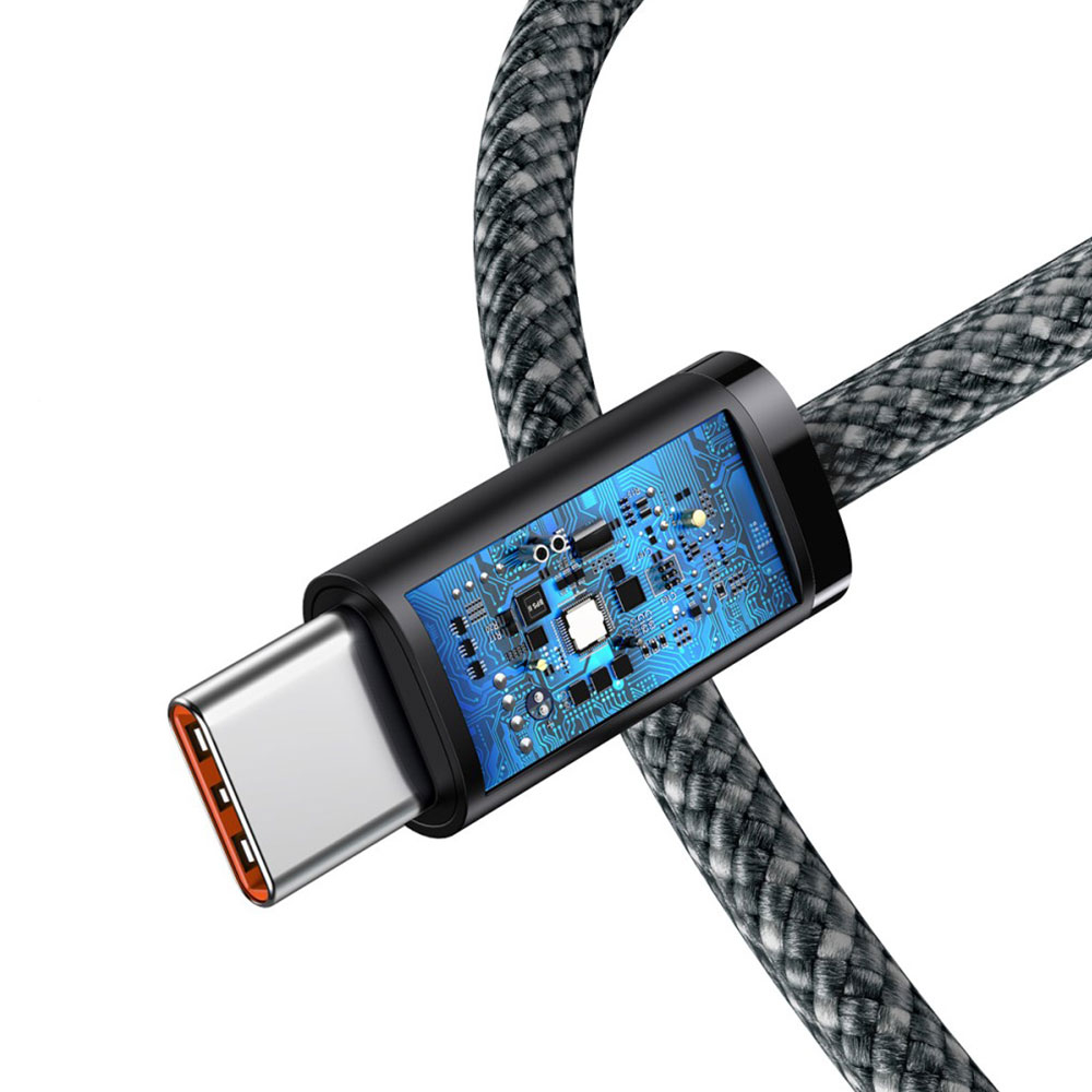 (2m) 100W Dynamic USB C auf USB C Nylon Ladekabel Fast Charging Datenkabel - Schwarz