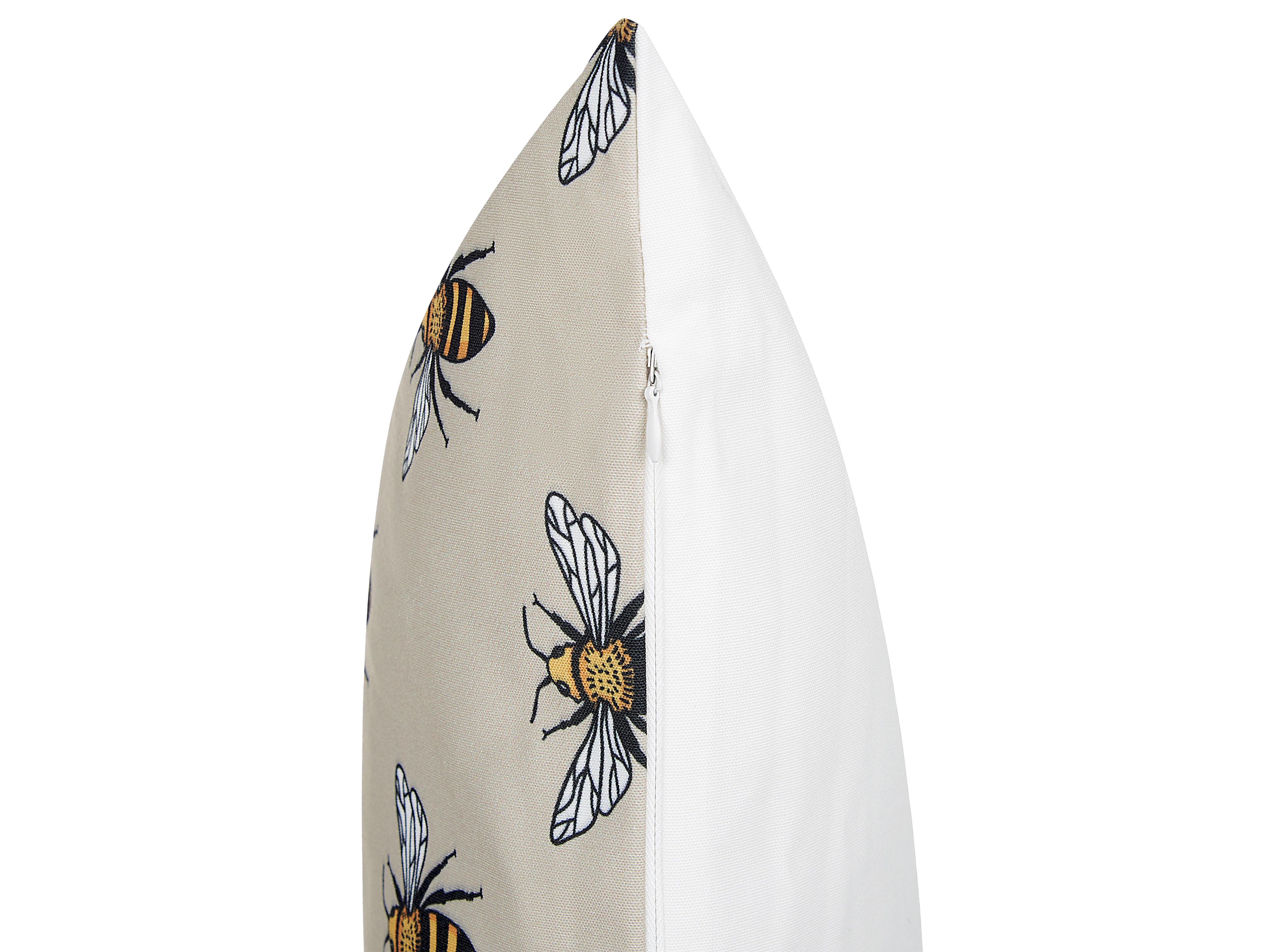 Set van 2 tuinkussens CANNETO dierenprint 40 x 60 cm Beige