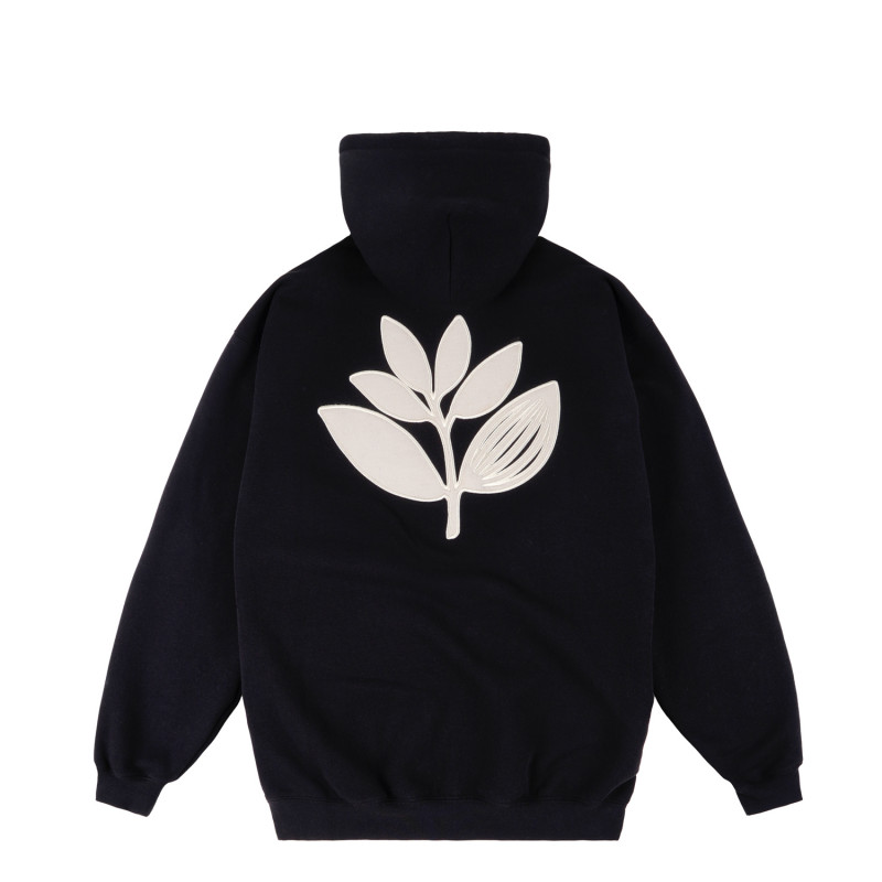 SWEAT À CAPUCHE EN CORDONNE PLANTES - NOIR