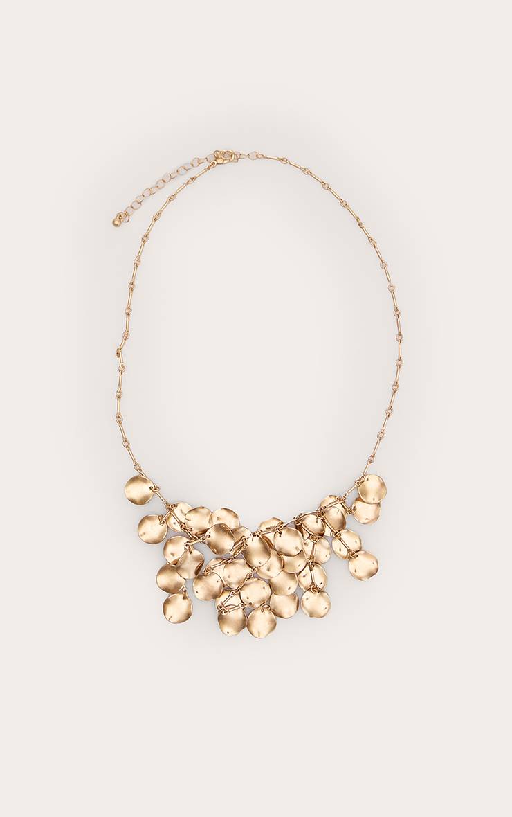 Doré Collier À Pétales Drapés