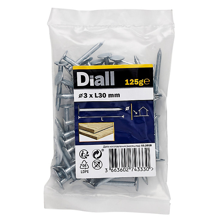 Clous à tête plate en acier galvanisé 3x30 - 125g