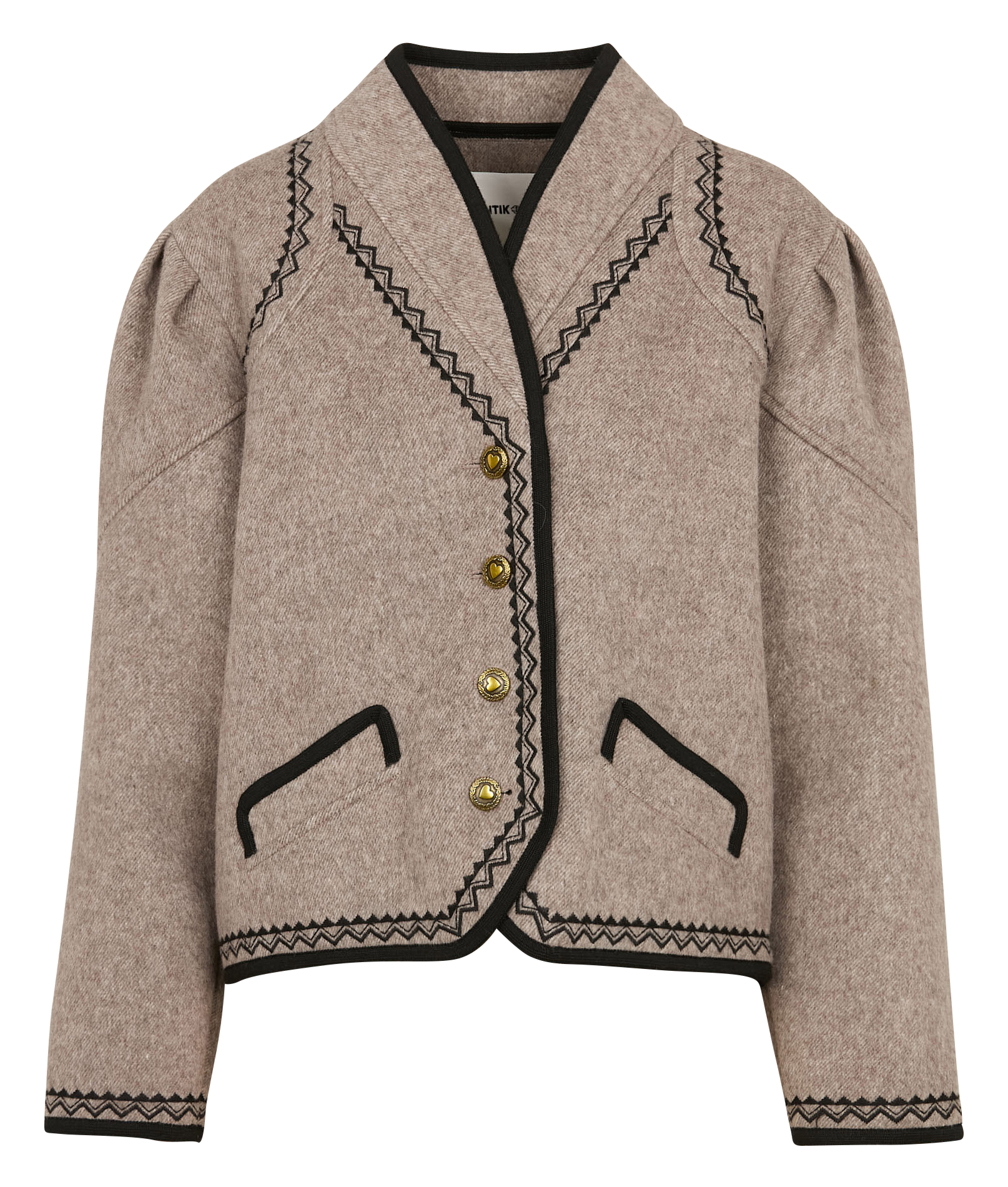 WILLIAM - Veste col châle en laine mélangée | Gris