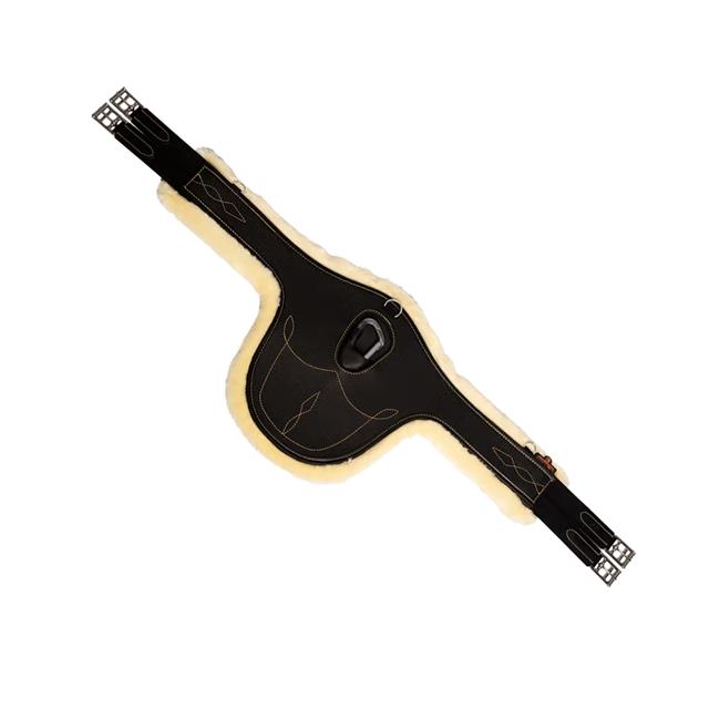 Singel Kentucky Sheepskin Met Buikflap Zwart