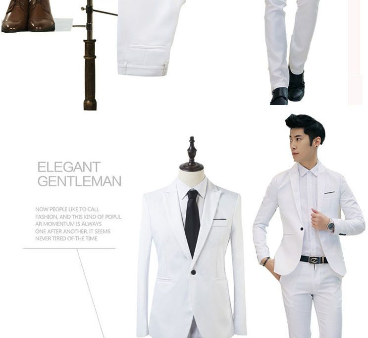 Oeps - Set: effen blazer + slim-fit pantalon