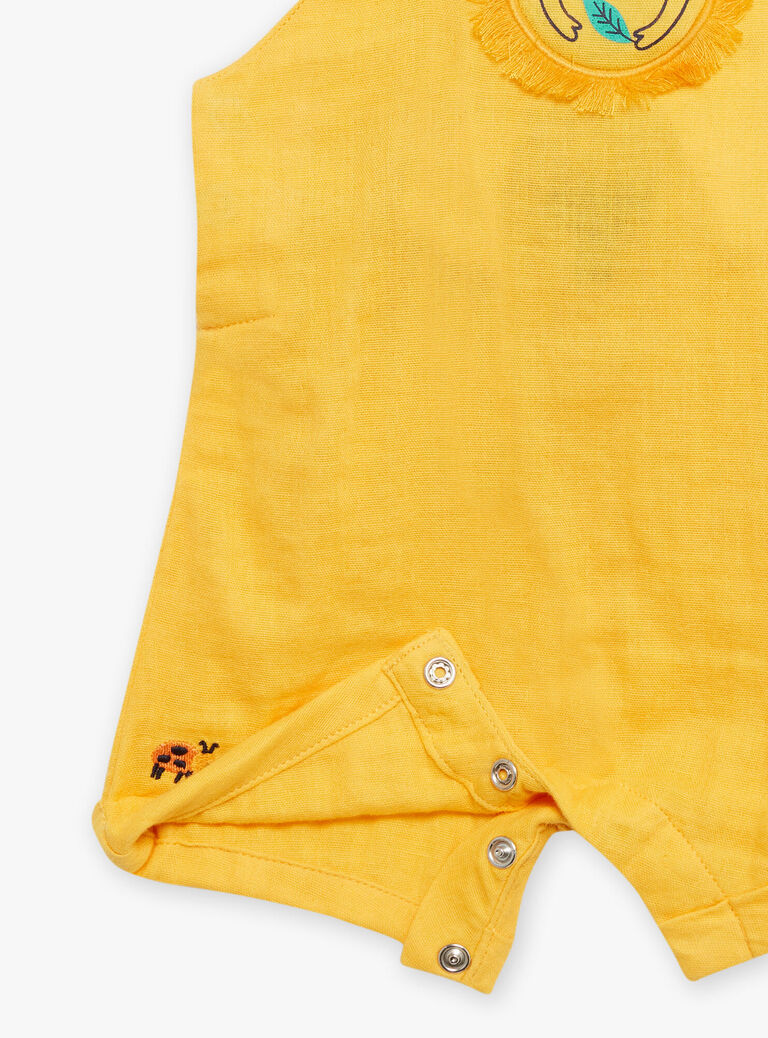 Salopette courte jaune