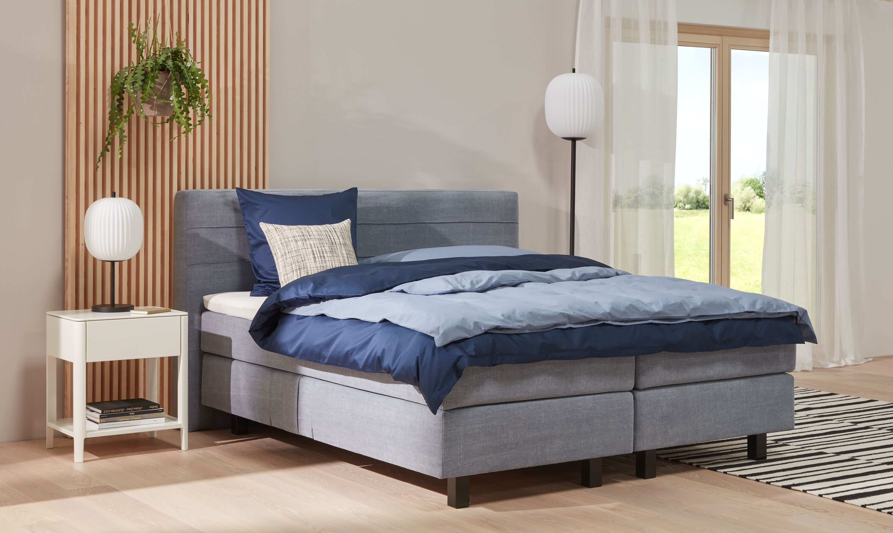 bico GOODNIGHT Boxspringbett - Hellgruen / B: 180.0 cm x T: 200.0 cm