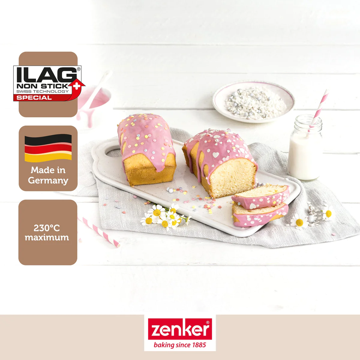 Lot de 4 mini moules à cakes 16 cm Zenker Special Mini Zenker