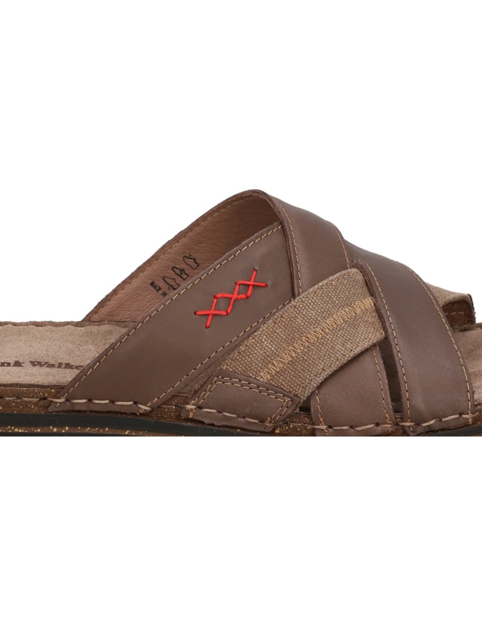 Lederkombination Pantoffel