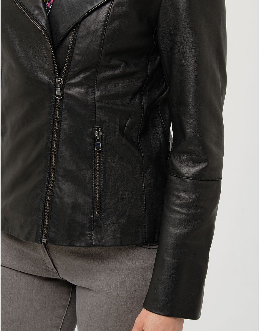 Veste 100% cuir noir