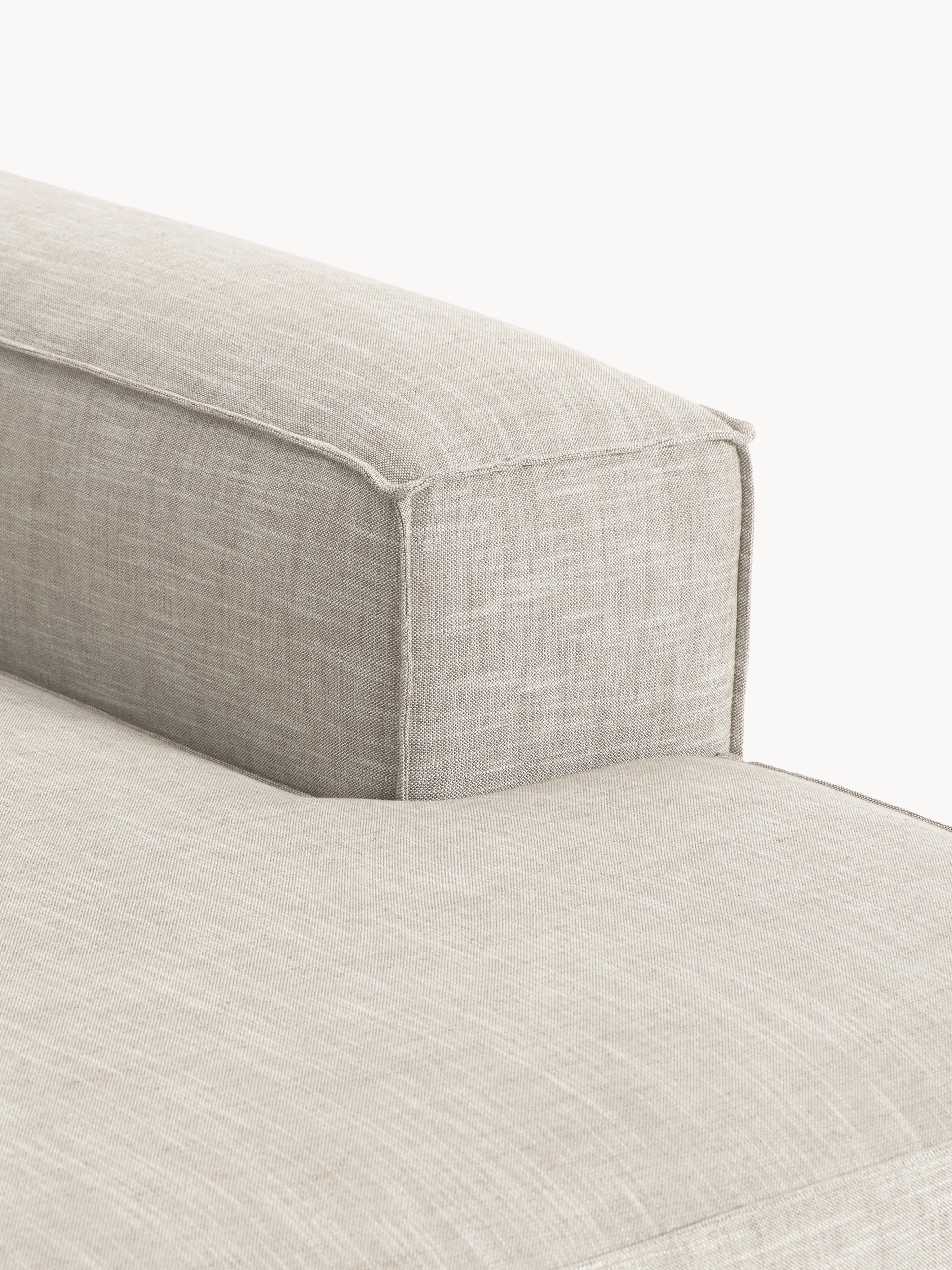 Chaise longue hoekmodule Lennon van linnenmix