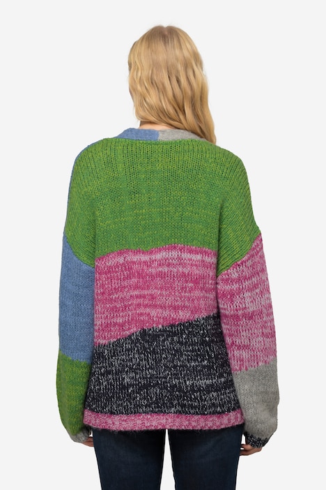 Strickjacke, Colorblocking