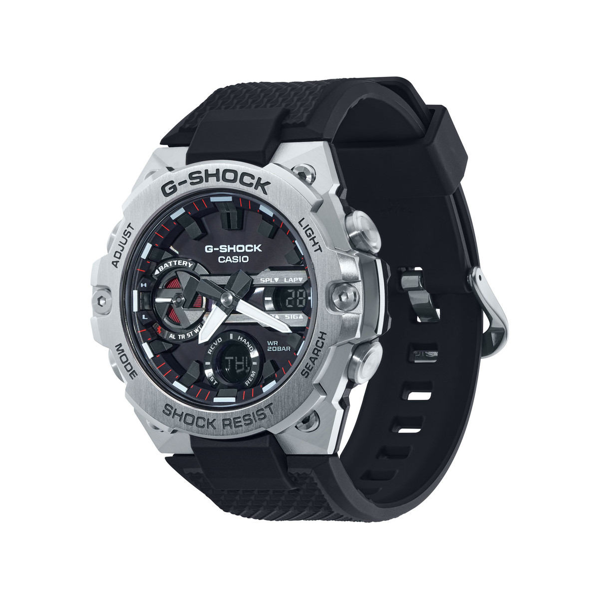 Montre G-SHOCK homme acier bracelet résine noire
