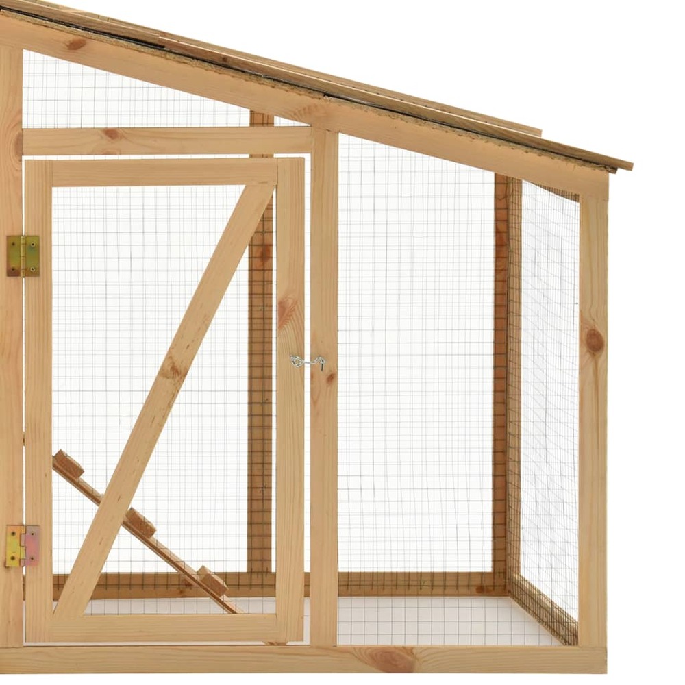 Poulailler bois de pin massif 178x67x92 cm