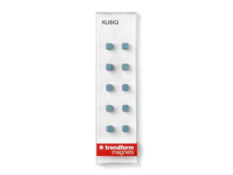 Trendform Haftmagnet Kubiq 10er Set , Blau Magnete für Ihre Notizen