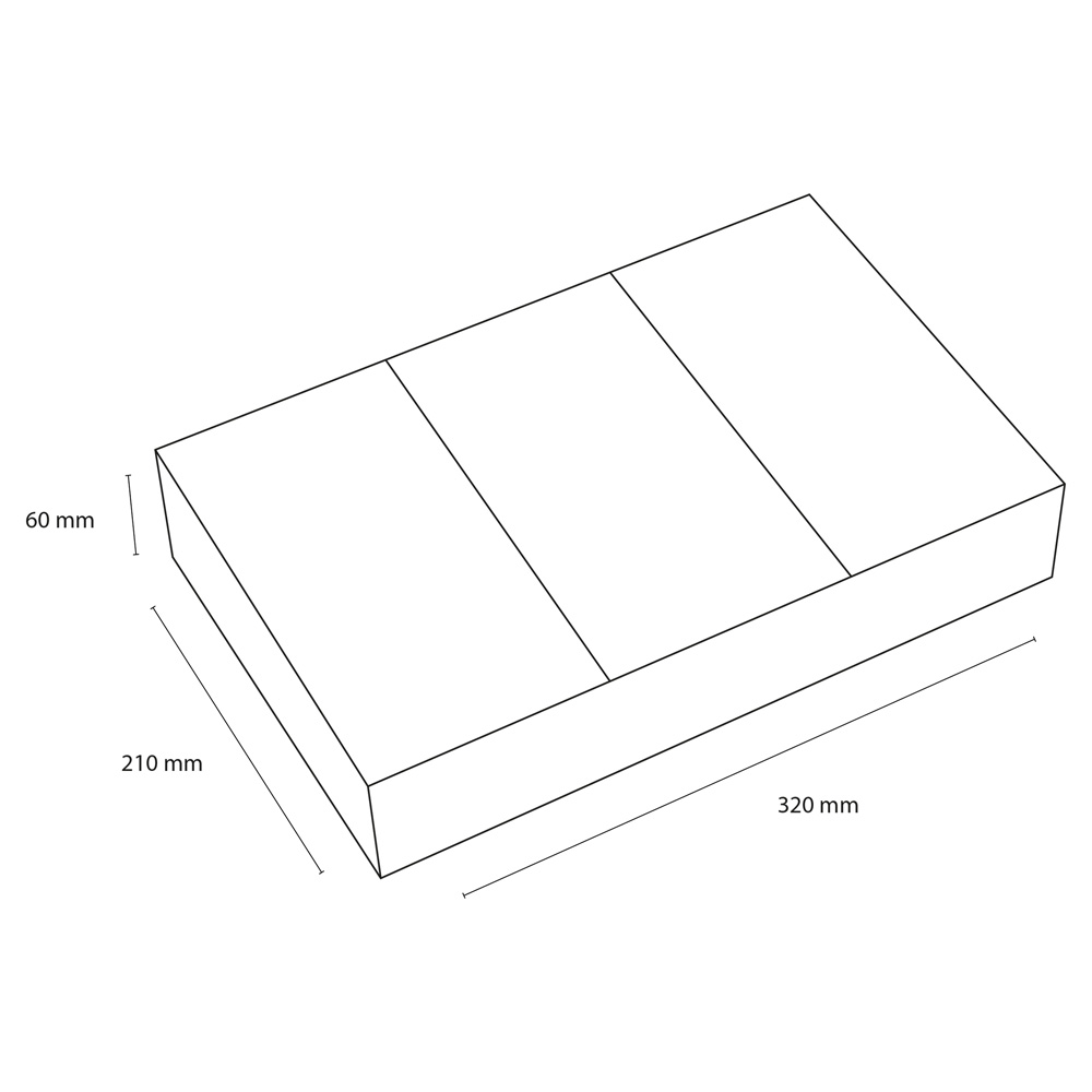 Differnz lade organizer 32x21x6cm grijs licht