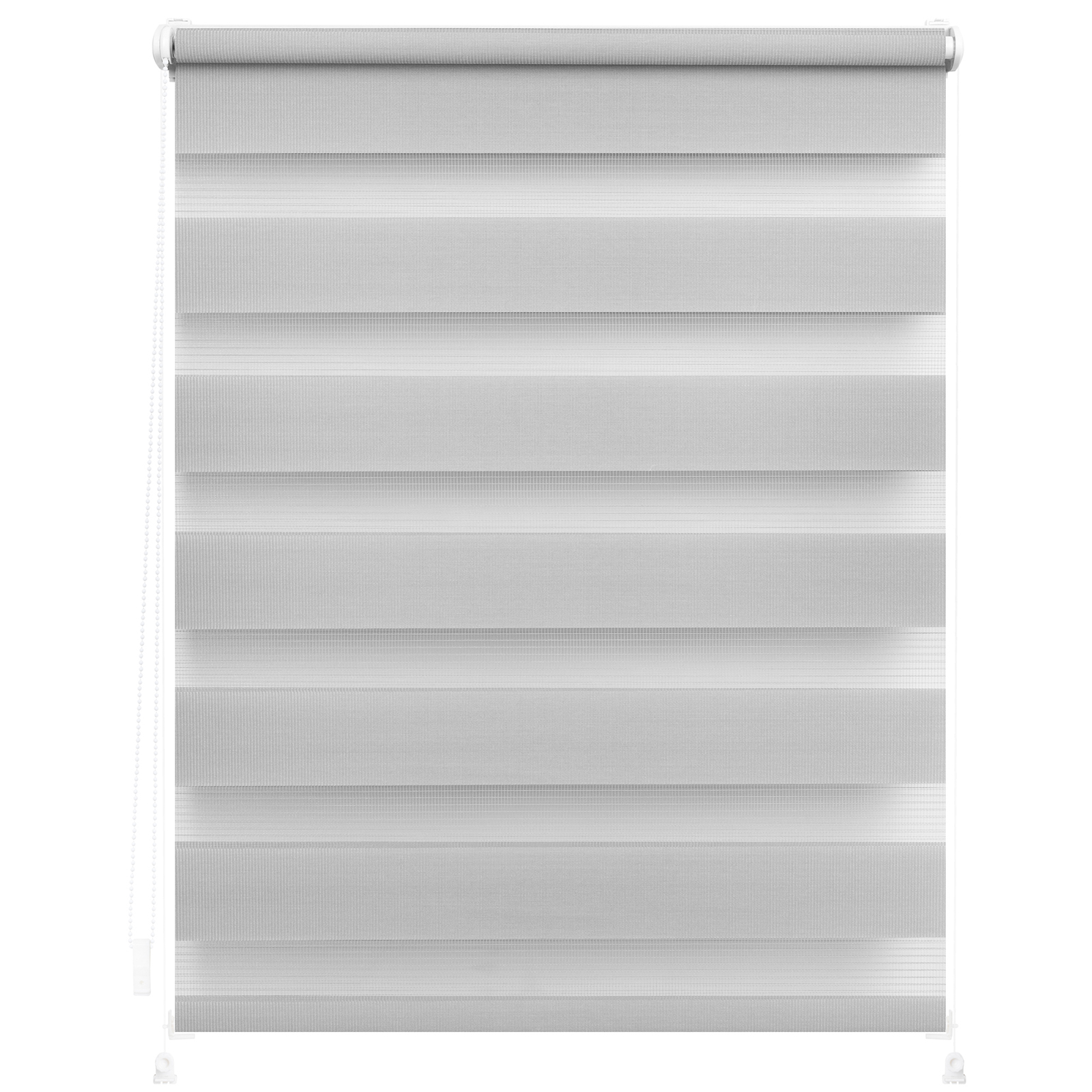 LICHTBLICK Doppelrollo - grau - spannbar - 45x150 cm