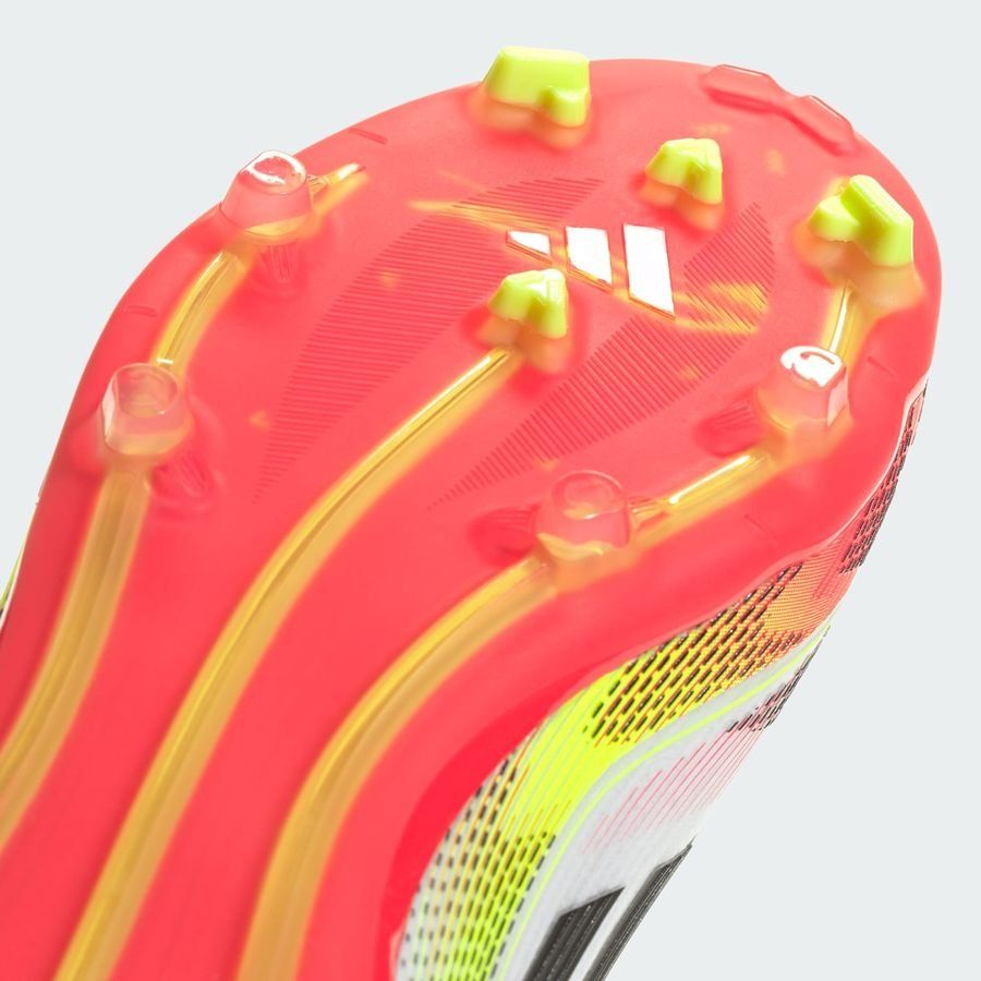 adidas F50 Elite Laceless FG Pure Victory - Blanc/Noir/Jaune Enfant