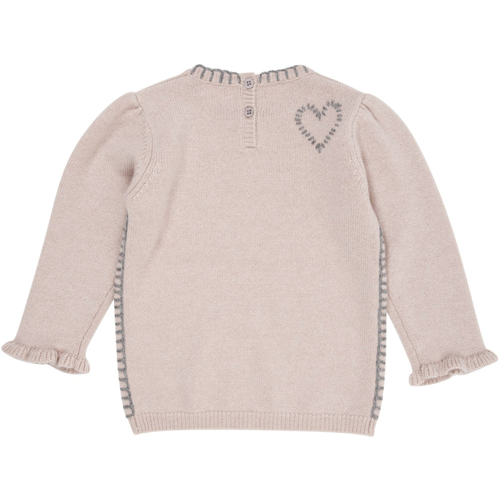 Køb COPENHAGEN FARVER Beige Cashmere Bluse m. Hjerte