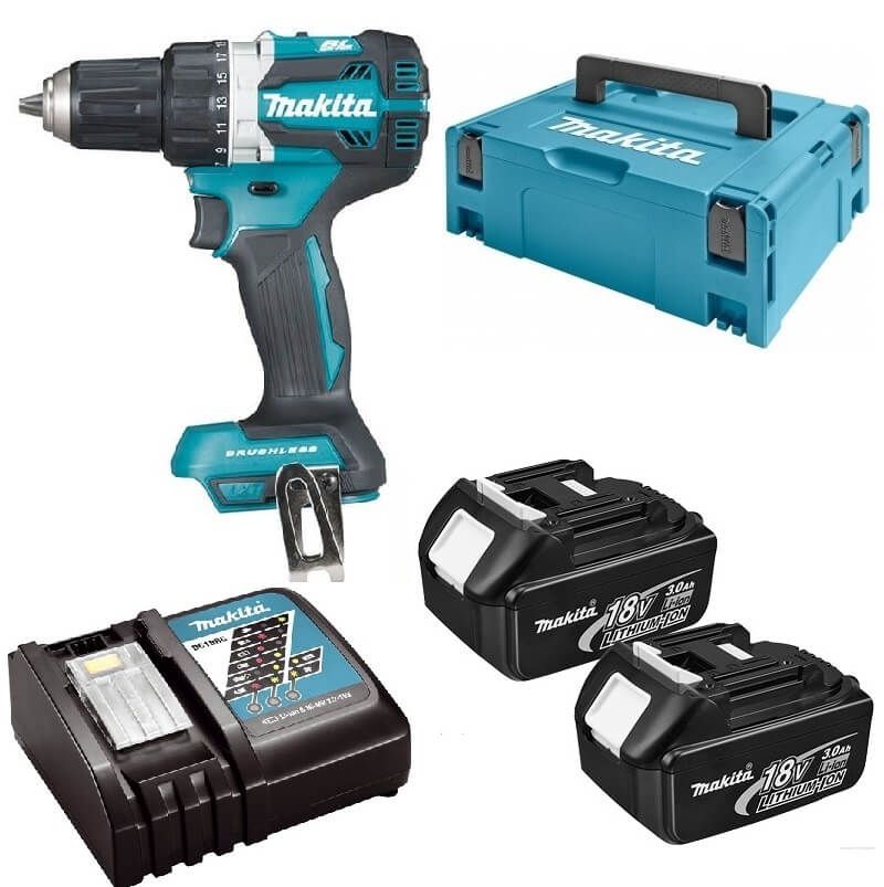Makita DDF484RFJ 18V Li-ion accu boor-/schroefmachine set (2x3.0Ah) in Mbox