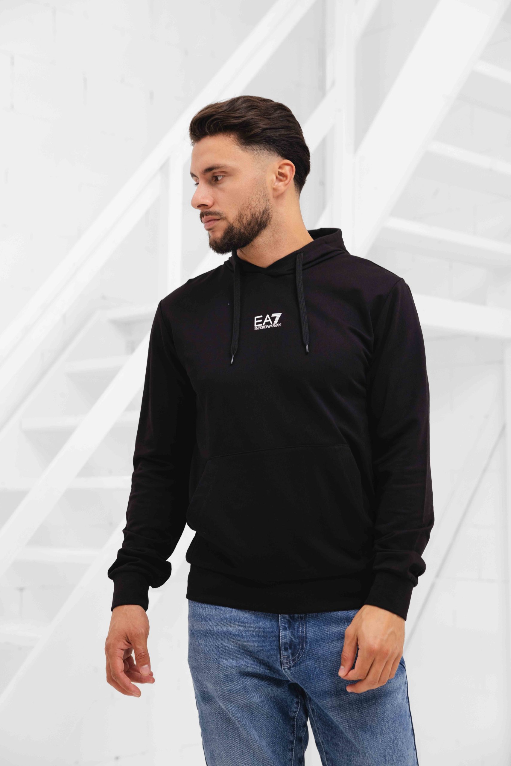 Emporio Armani EA7 8NPM32 Hoodie Heren Zwart
