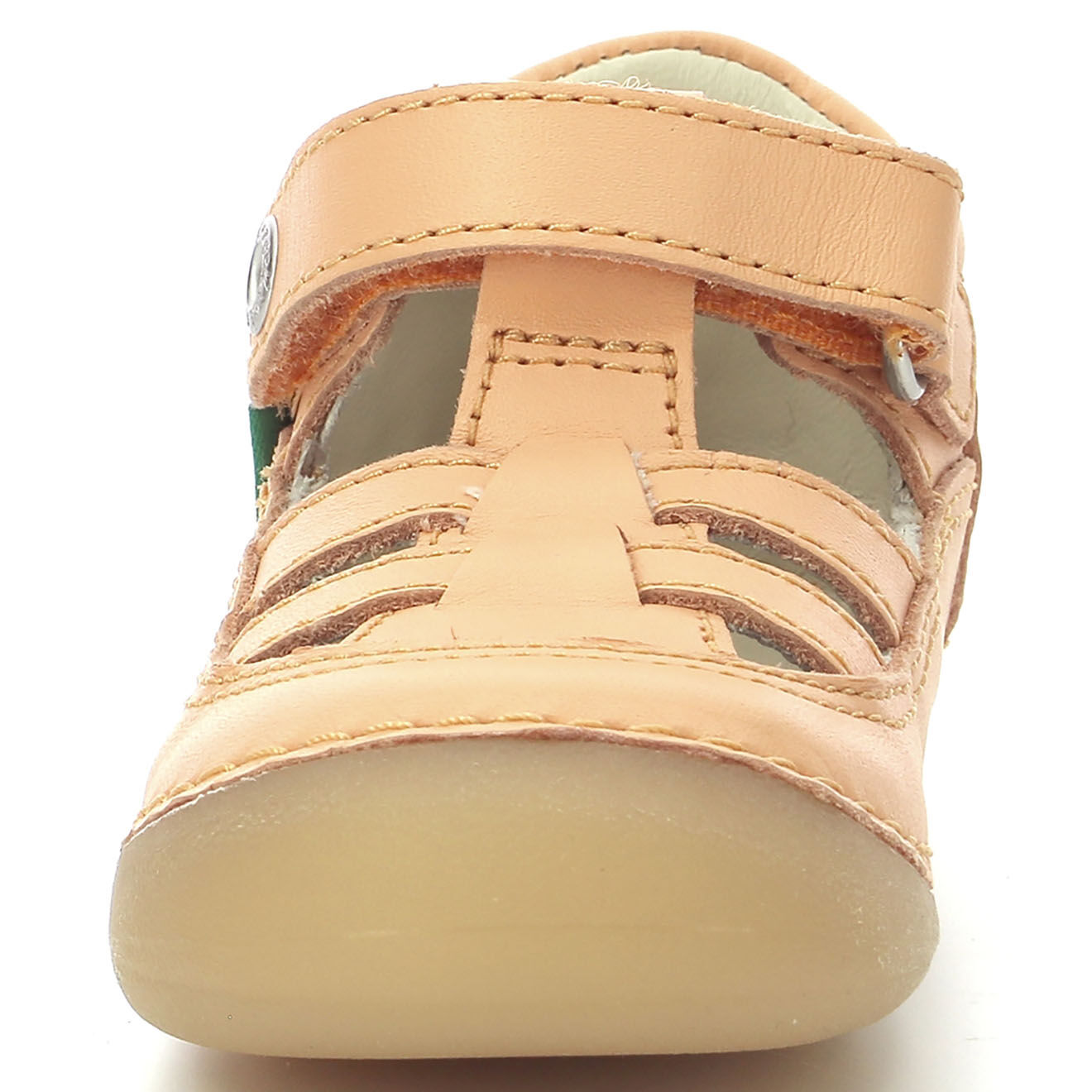 Kickers Salomés en Cuir Sushy orange clair