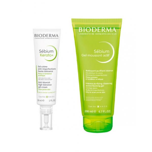 Bioderma Sébium Kerato 30ml   Bioderma Sébium Gel Moussant Actif 200ml