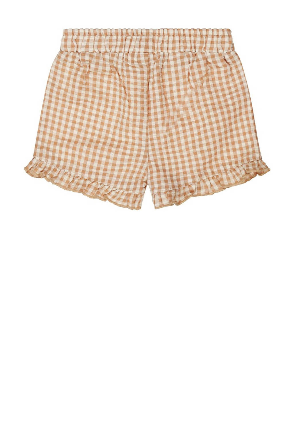Dirkje geruite casual short Shorts beige/wit