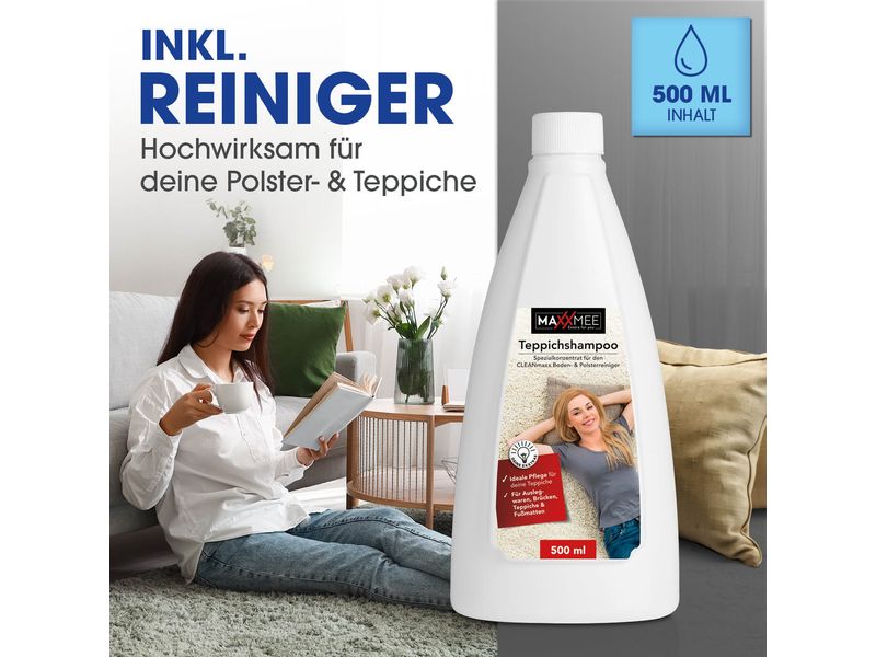 CLEANmaxx Teppichreiniger Pro  Schwarz/Blau Teppich- und Bodenreiniger