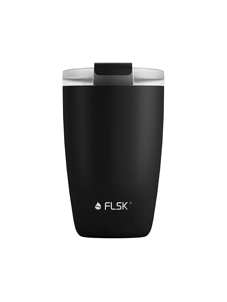 FLSK Isolierbecher - Thermosbecher CUP Coffee to go-Becher 0,35l Edelstahl Black schwarz