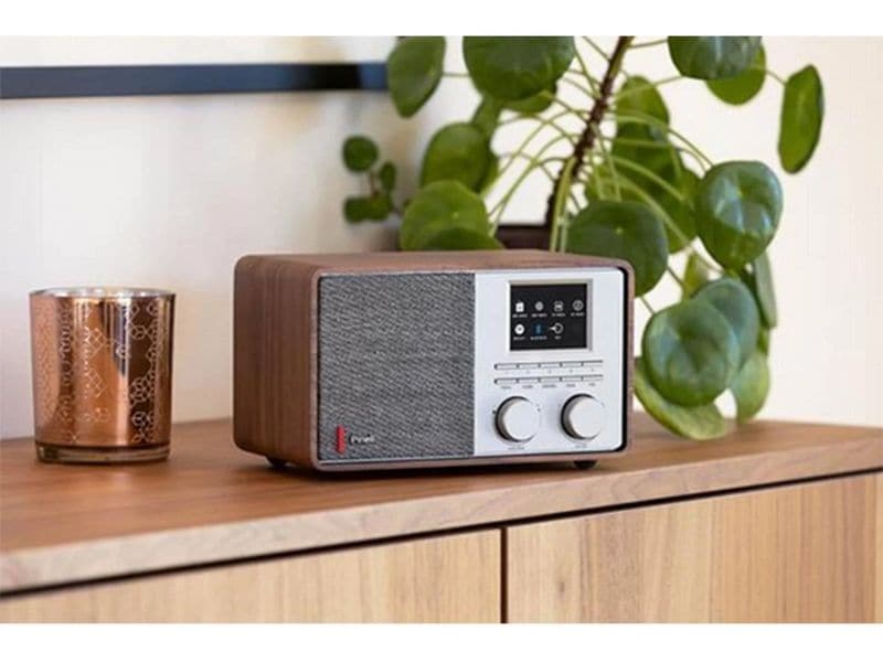 Pinell DAB  Radio Supersound 201 W Braun Digitalradio mit DAB , FM, Internetradio, Bluetooth 5.0 und Spotify Connect