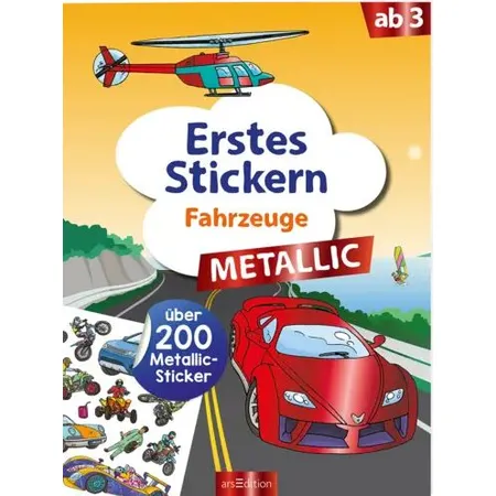 ars Edition Erstes Stickern Metallic – Fahrzeuge