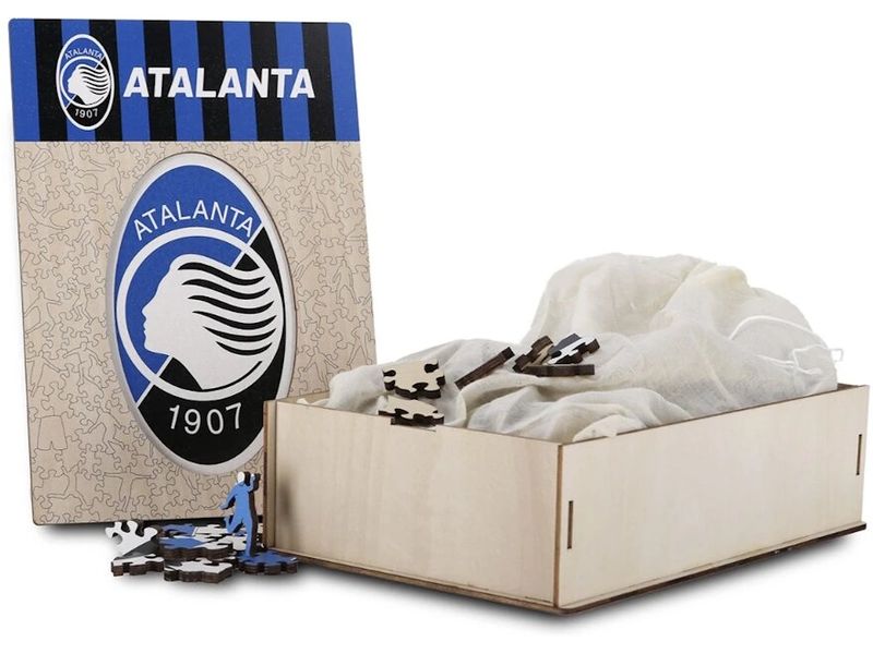 Iconic Puzzle Atalanta BC – Logo Offizielles Holzpuzzle, Grösse M