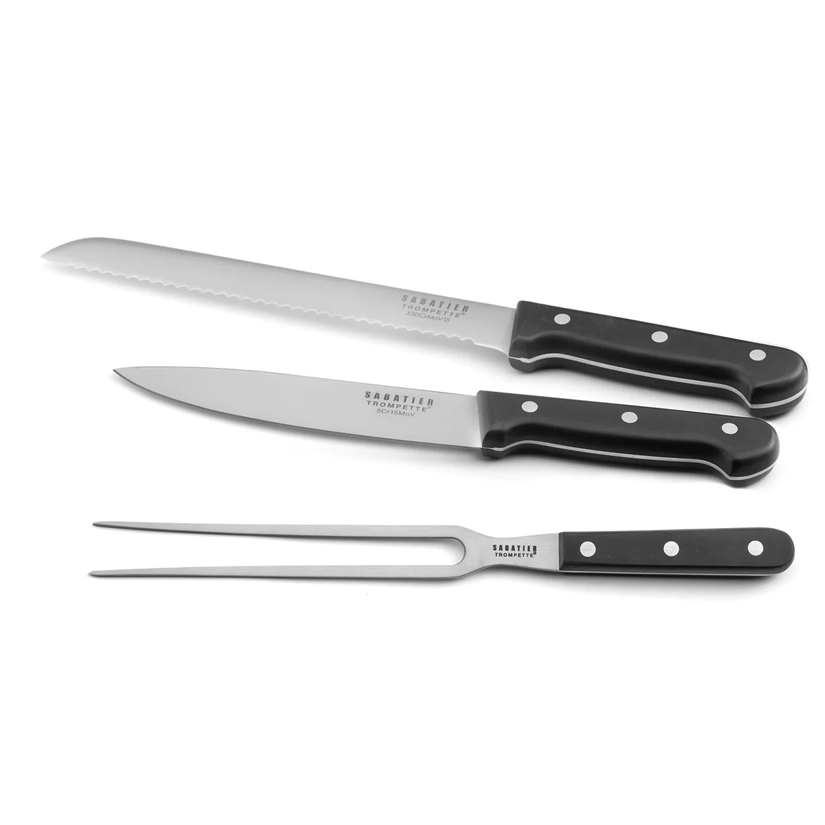 Universal - Set 3 couteaux de cuisine Sabatier Trompette