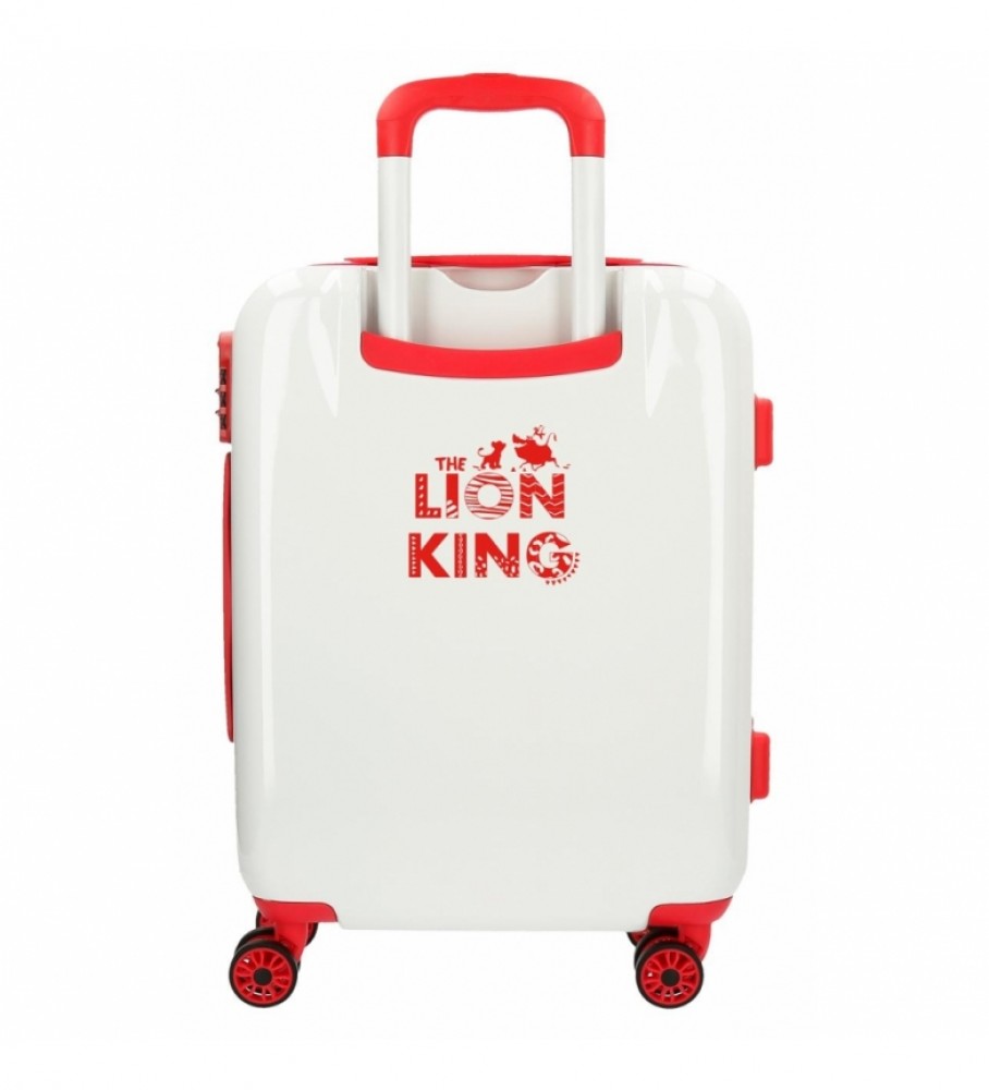 Mala de cabine rígida Joumma Bags Lion King vermelha - 34x55x20cm -