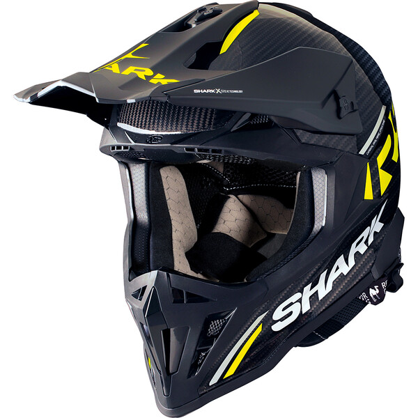 Shark - Casque Varial RS Carbon Flair Carbone / Jaune / Blanc