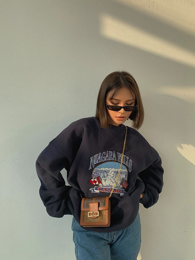 Colada - Geborduurd losvallend sweatshirt