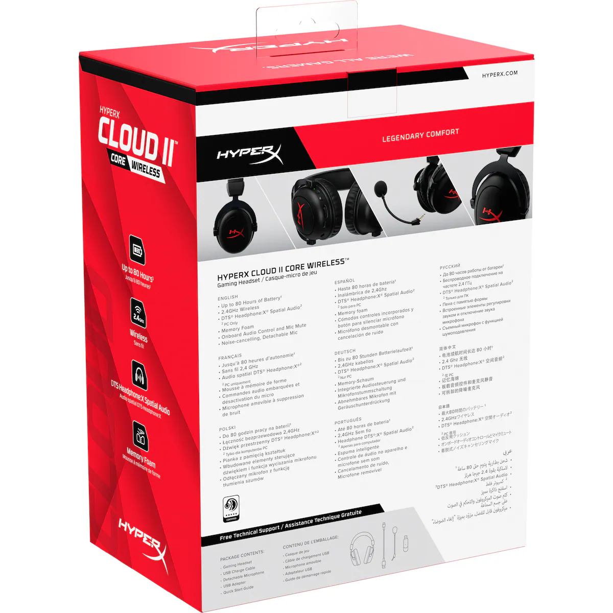 HyperX Cloud II Core gamingheadset (sort)